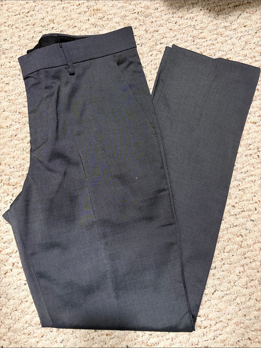 Express Men's Charcoal Dress Pants - Slim Straight